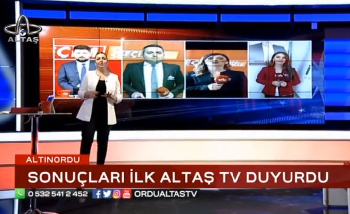 Ordu'da seçim sonuçlarını ilk Altaş Tv verdi