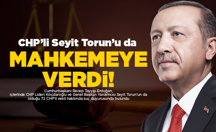 Cumhurbaşkanı Erdoğan, CHP'li Seyit Torun ve 72 vekile dava açtı