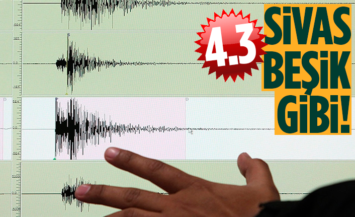 Sivas'ta 4,3 büyüklüğünde deprem meydana geldi