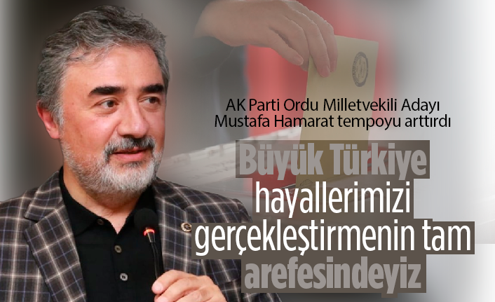 Mustafa Hamarat: "Büyük Türkiye'nin arefesindeyiz"