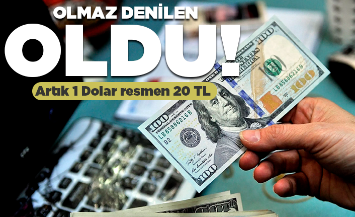 Türk lirası eriyor! 1 Dolar 20 TL'yi geçti