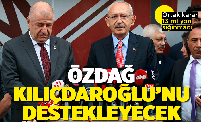 Ümit Özdağ'dan Kılıçdaroğlu'na destek kararı geldi